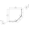 Душевой уголок TERMINUS АЛЬБА 04, 4EW100х100C, 100 x 100 см, стекло прозрачное, профиль хром 4EW100X100C
